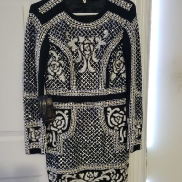 Bebe - Fully Beaded Crepe Dress - Picture 7 of 7